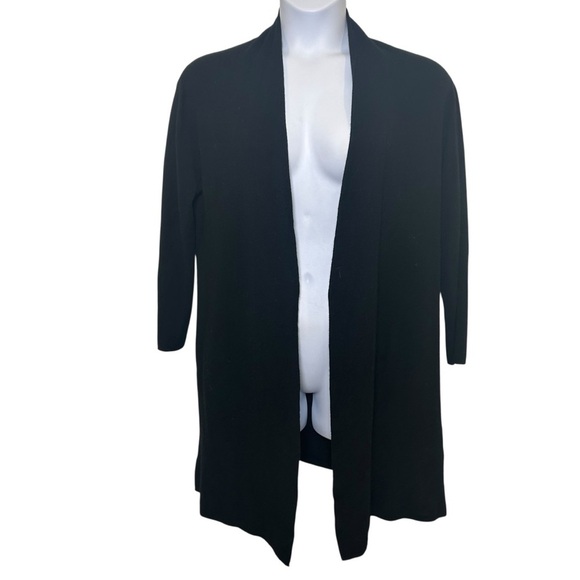 MM Lafleur Ono open front king cardigan sweater size +1X merino wool pockets - Picture 2 of 8